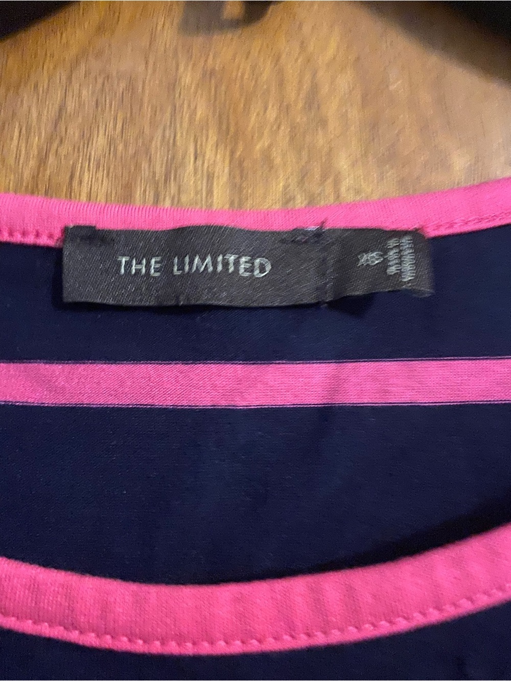 The Limited Black Tee with Hot Pink Stripes - Picture 3 of 3